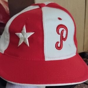 Red and White Kids Baseball Cap